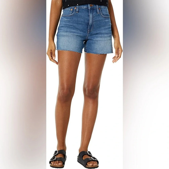 MADEWELL High Rise‎ Denim Shorts - Picture 1 of 6